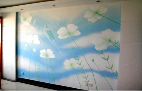 竹山画墙绘怎么画好白云的蓬松感？