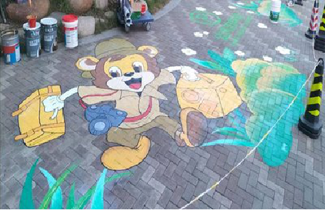 竹山夏季画地面彩绘会遇到的问题