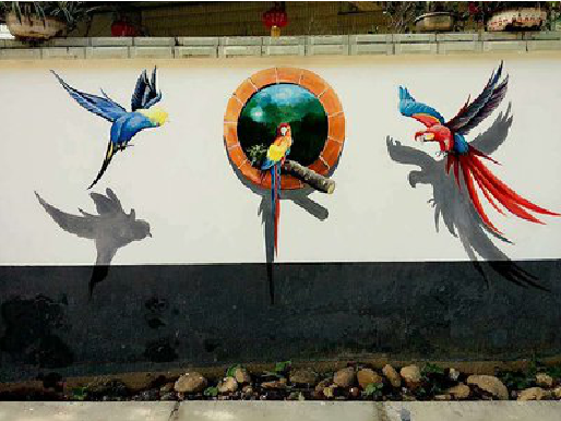 竹山视觉错位-3D墙绘设计