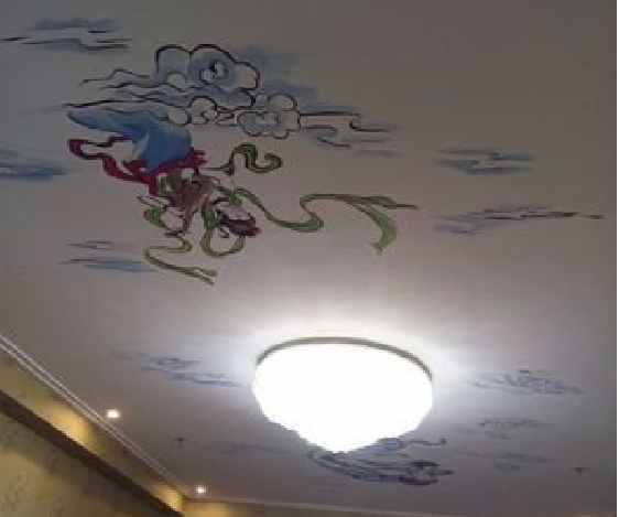 竹山如何快速绘制天花板上的手绘墙？