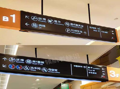 竹山如何通过商场标识牌引导客流分布？