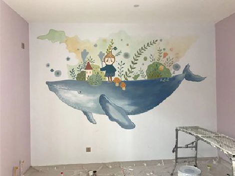 竹山手绘墙的特点及优势。